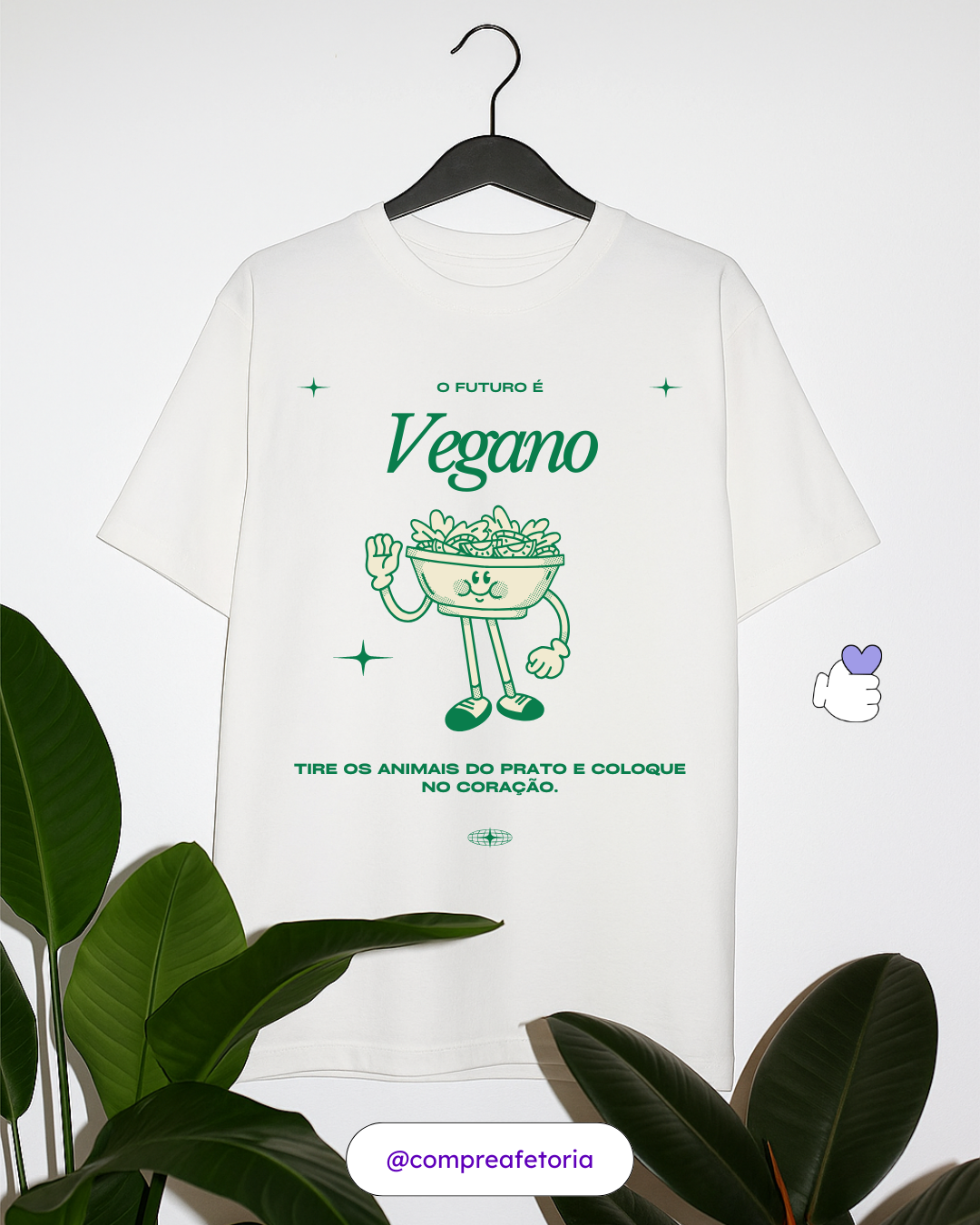 Camiseta Branca - O futuro é vegano