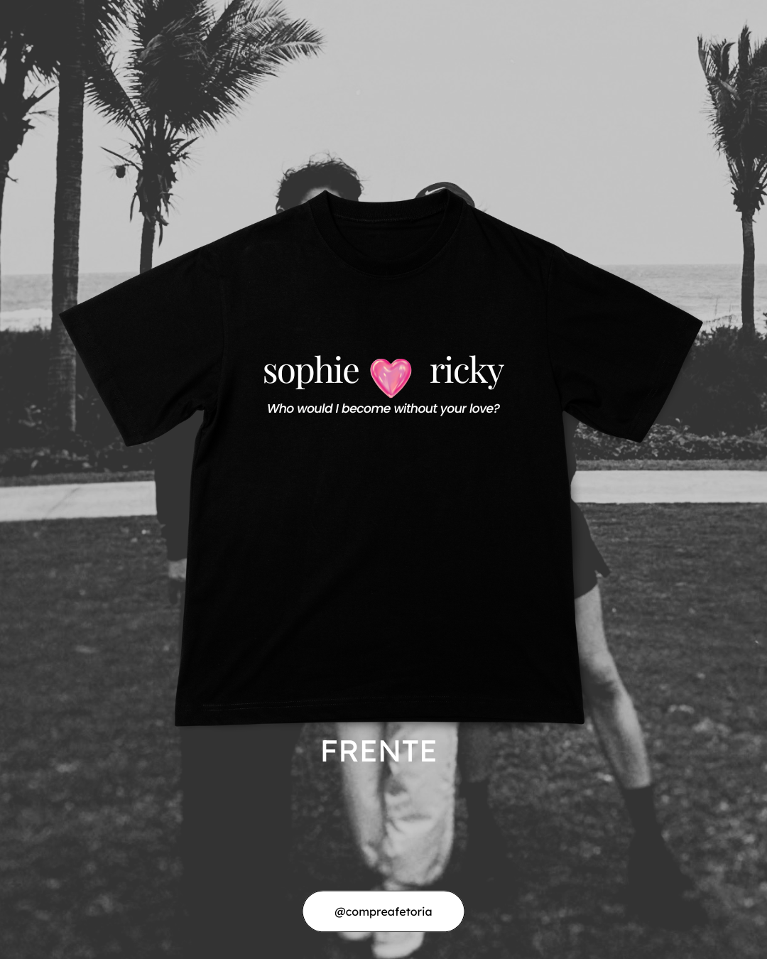 Camiseta Sophie Ricky Preta - Jackson Wang