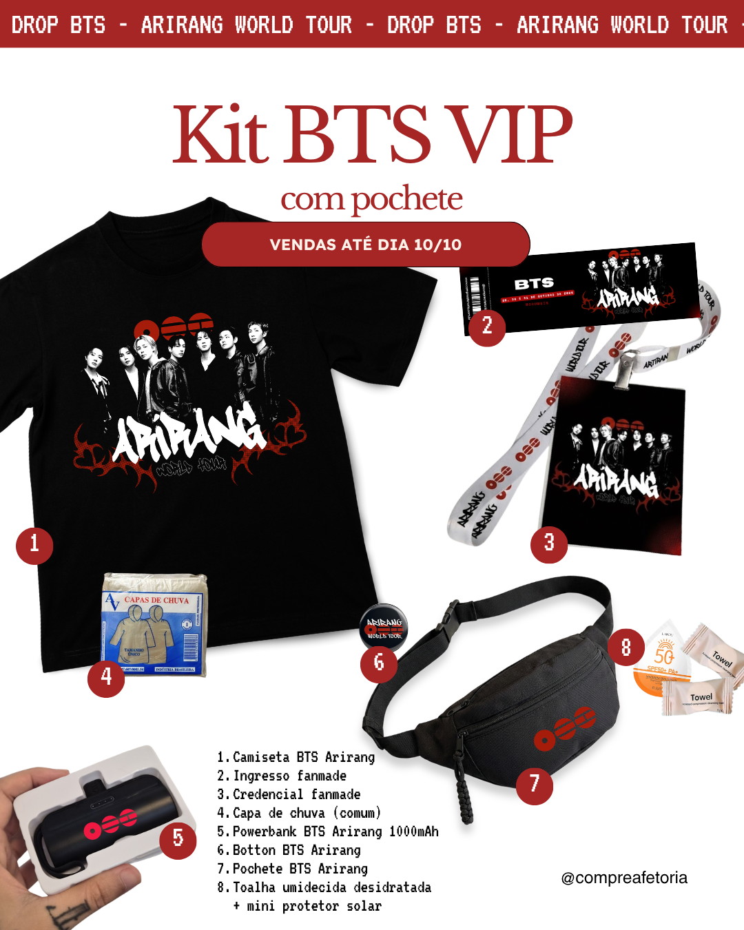 Kit BTS VIP - com pochete