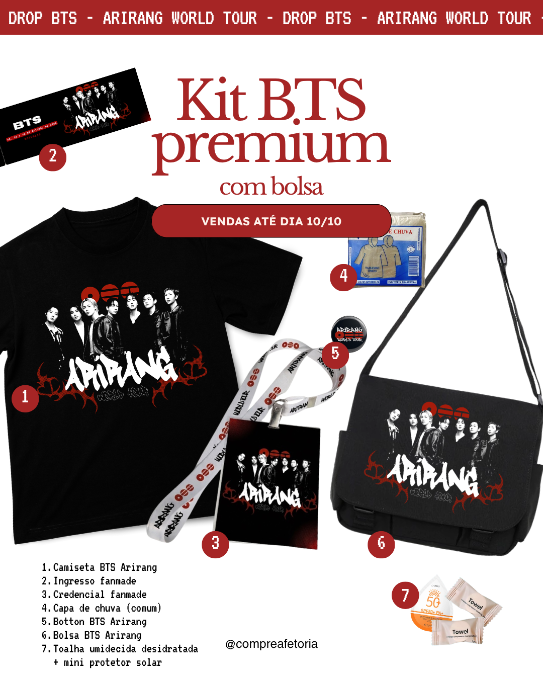 Kit BTS Premium - com bolsa